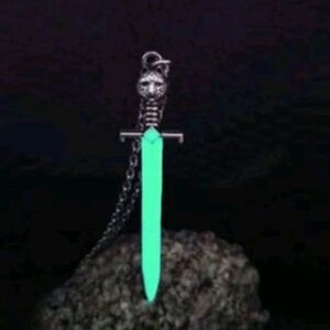 Glow-in-the-Dark Sword Pendant Necklace